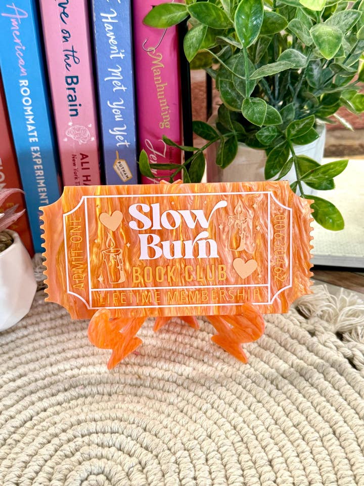 Bookish Shelf Sitter and Decor with Reading Tickets for wholesale by Briar layne