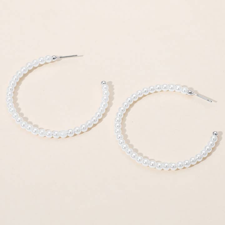 Sensibling Corp. - Wholesale Hoop Earrings - Pearl Hoop Earrings3