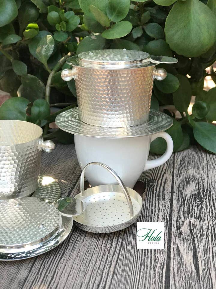 Silver Plated Vietnamese Coffee Maker, Coffee Pot for wholesale by Hala Design