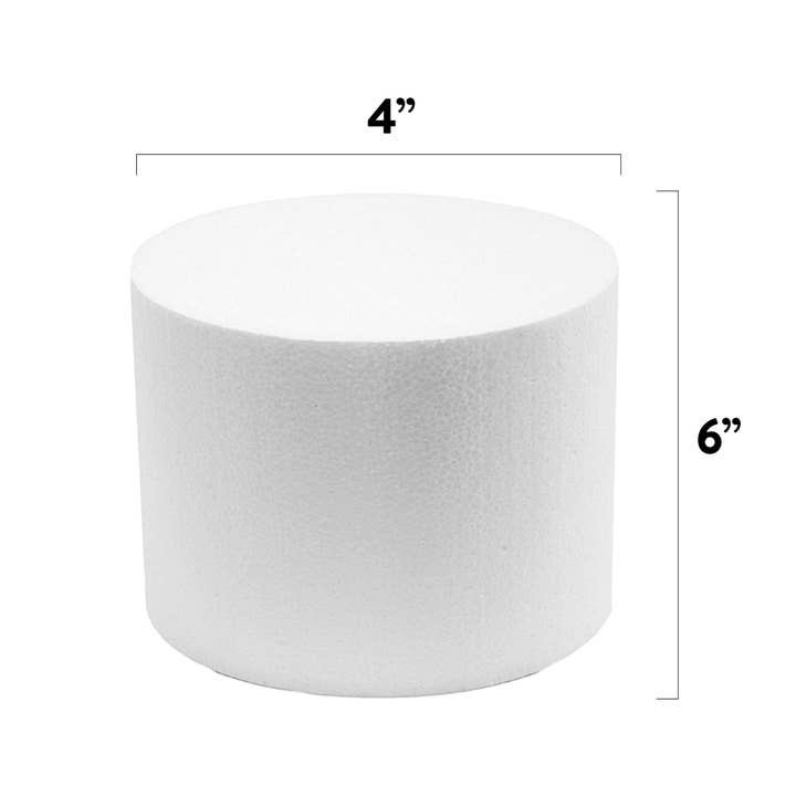 Global Sugar Art - Wholesale Cake stand - 4 Inch Cake Round Cake Dummy – Styrofoam Fake Cake for Decorating, Display & Practice, by Global Sugar Art1