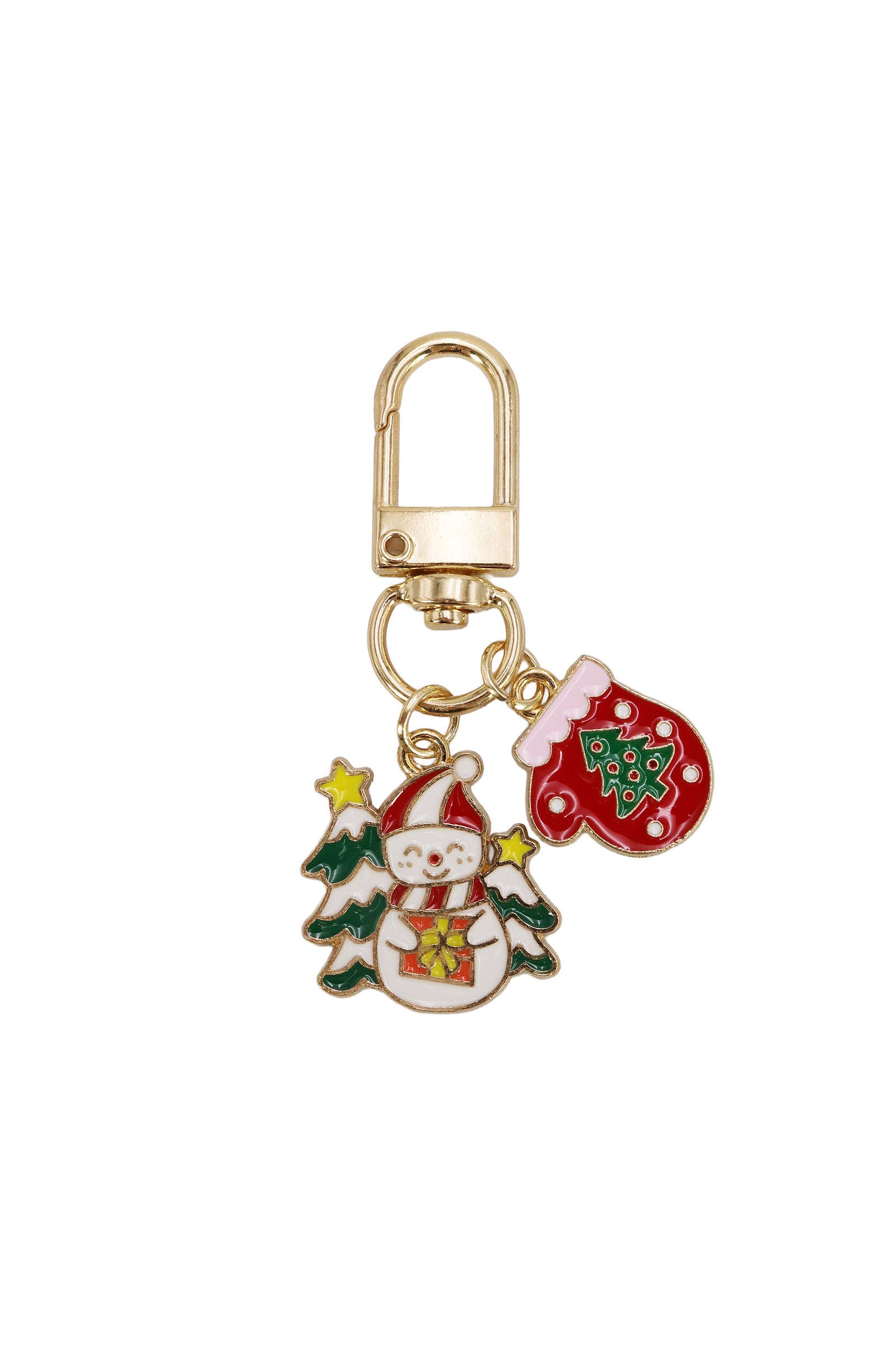 ASSORTED Christmas Enamel Dangle Charm Key Ring Chain for wholesale on Faire2
