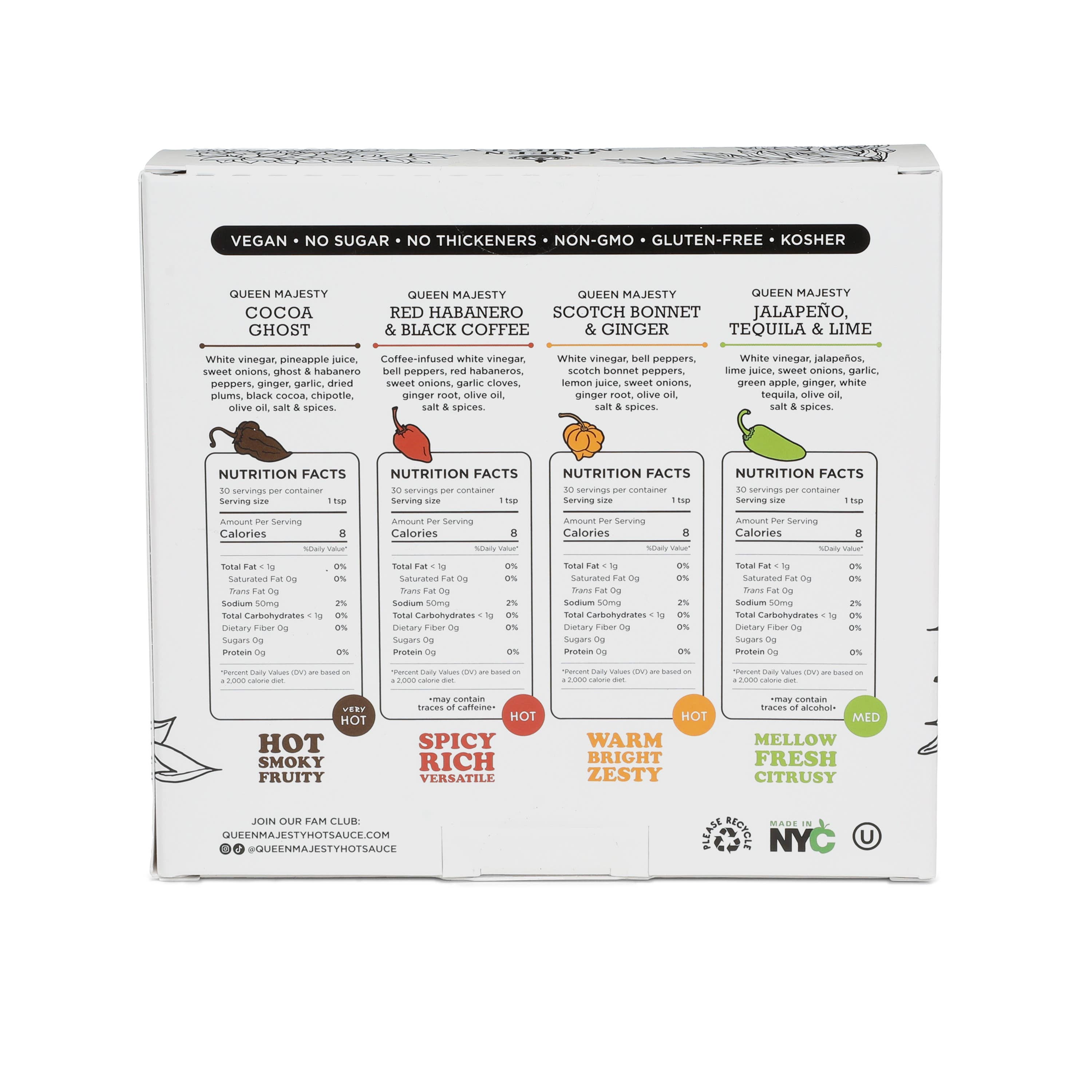 Queen Majesty Hot Sauce - Wholesale Hot Sauce - 5oz Hot Sauce Set2