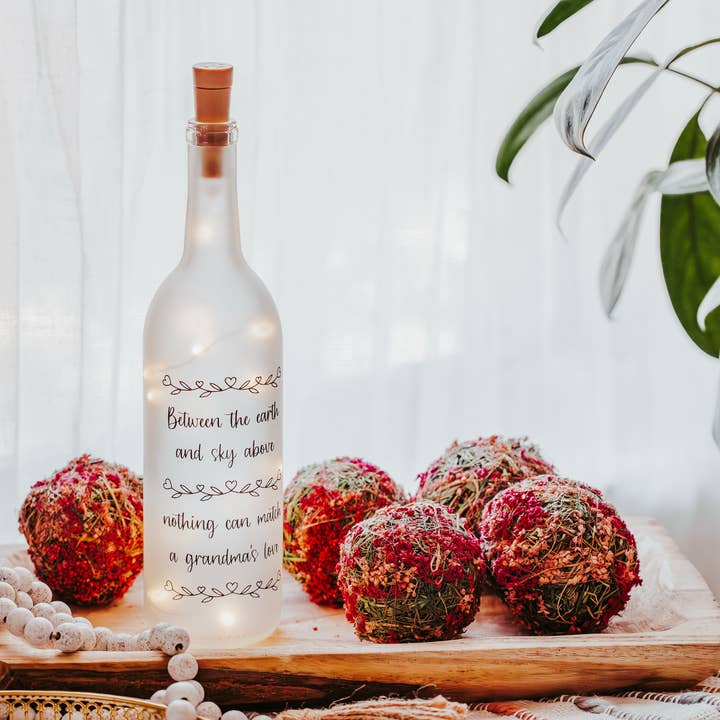 Firefly Home Designs - Vendita all'ingrosso Lampada da scrivania/d'accento - Regali per la festa della mamma, festa della mamma, nonna, lampada per bottiglia di vino