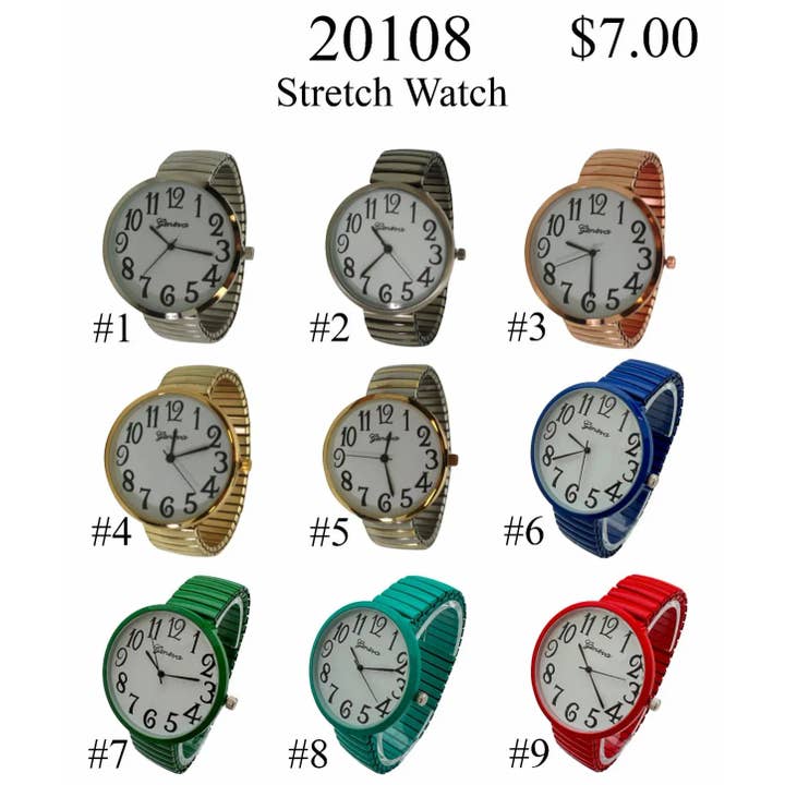 Time World USA - Wholesale Wrist Watch - Women's - Stretch Watch - SKU 20108