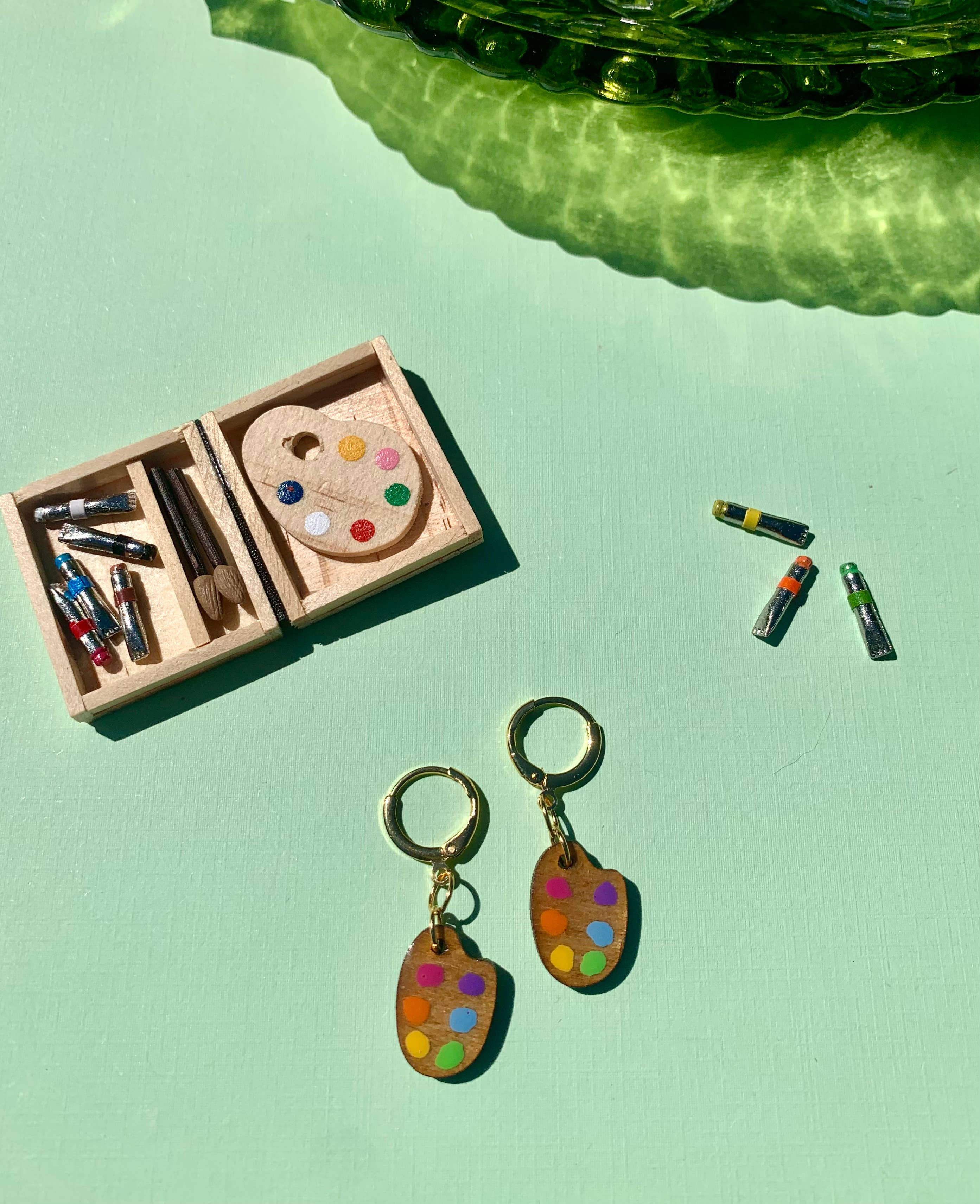 Not Picasso - Wholesale Huggie Earrings - Mini Paint Palette2