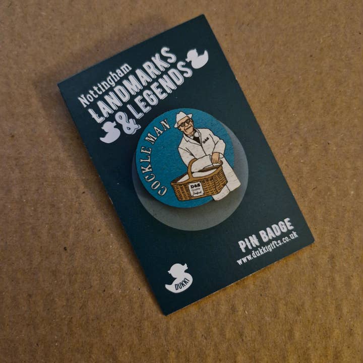 Cockle Man Wooden Pin for wholesale by Dukki Gifts