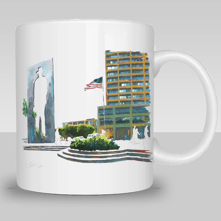 Fort Worth – Burnett Park Coffee Mug for wholesale by Eric Hanson Artwork