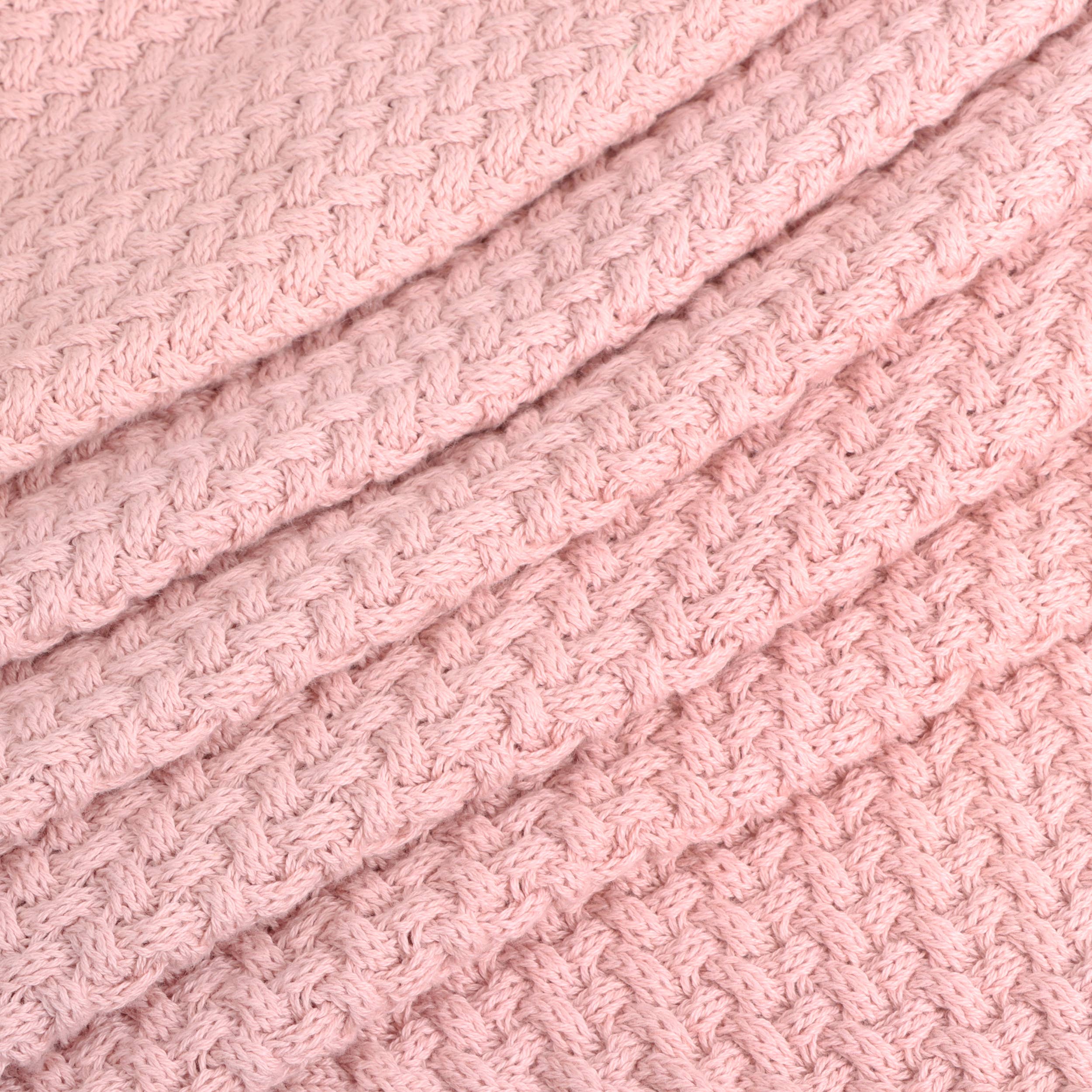 Viverano Organics - Wholesale Bedding Blanket - Kids & Baby - Moss Knit Baby Blanket+Bunny Ring Rattle Gift Set (Organic)9