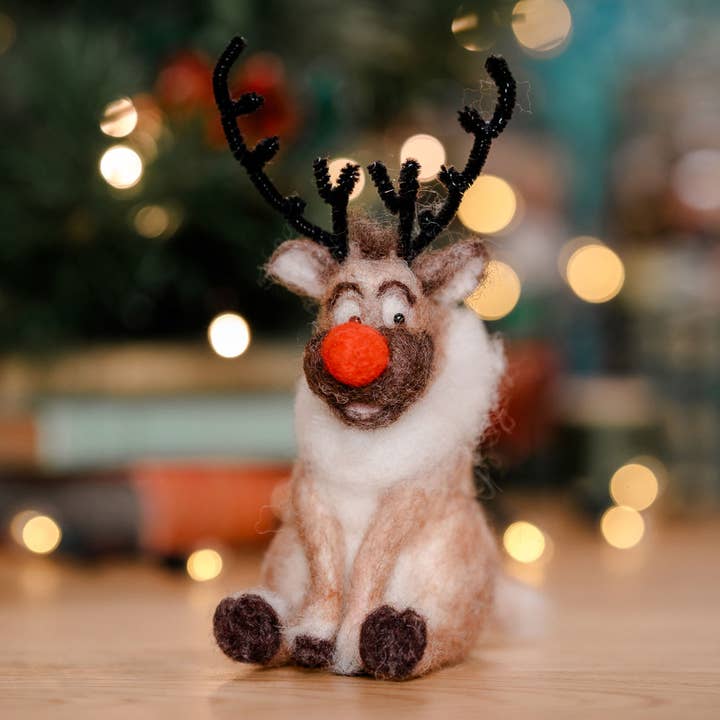 Christmas Reindeer Needle Felting Kit for wholesale by The Crafty Kit Company