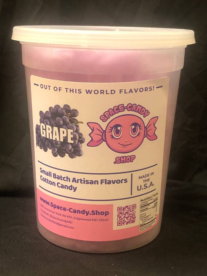 Grape Classic Cotton Candy 32 oz. Tub for wholesale by Space-Candy.Shop