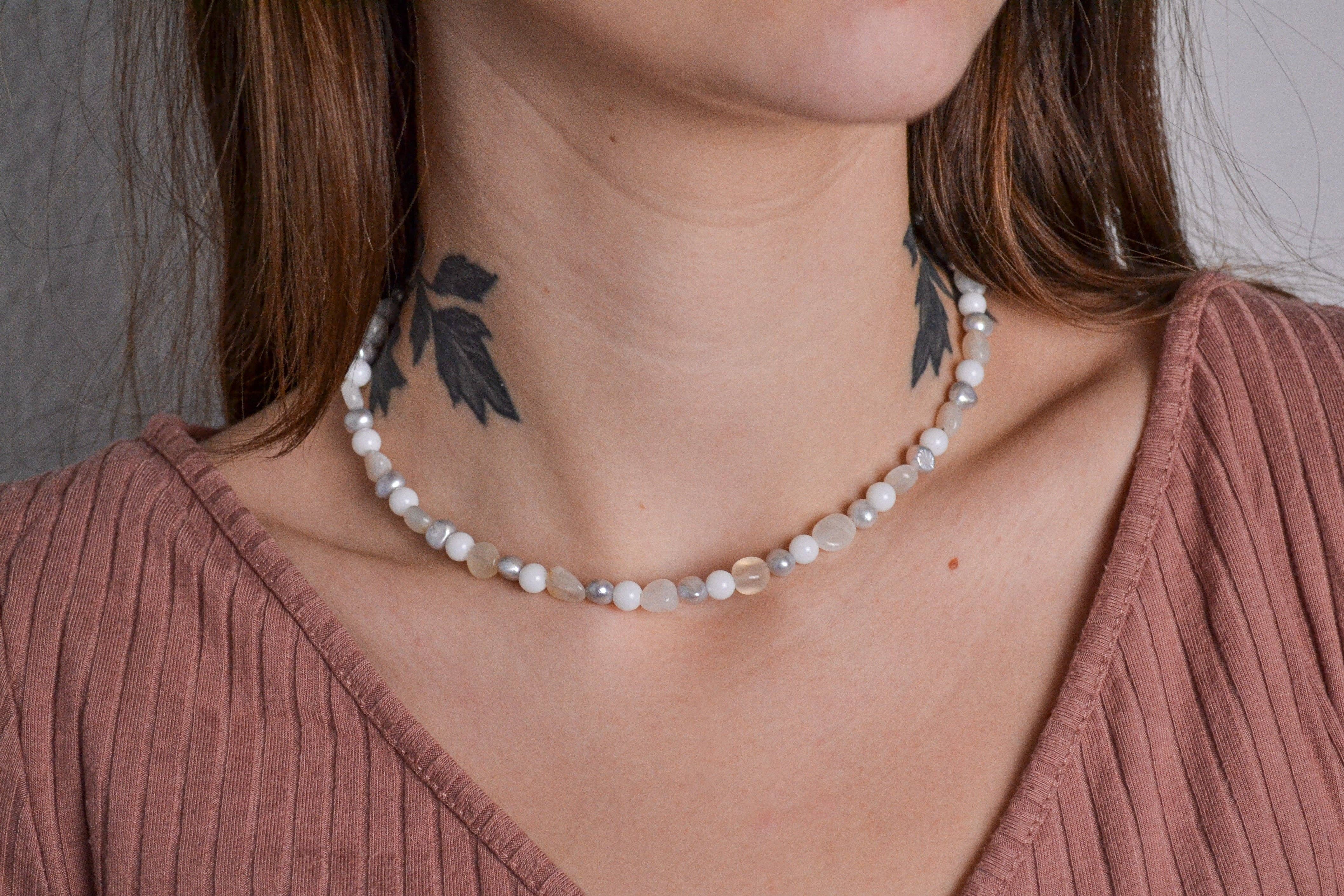 Linati Studio - Wholesale Beaded/Pearl Necklace - Gemstone Necklace Pearl