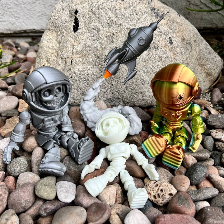 NumanPrints - Wholesale Fidgetspeelgoed - Kinderen - Flexi Fidget-speeltje met gearticuleerd skelet van astronauten
