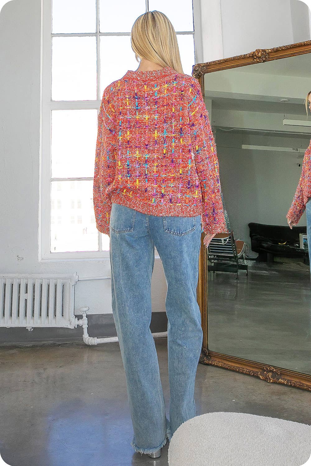 Strut & Bolt – Engroshandel Tunika - Dame – Gråand Multi Tweed Pullover Strik Sweater14