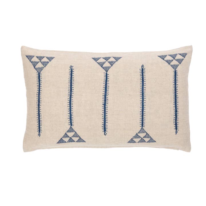 Alamwar – Großhandel Zierkissenbezug – Dekorativer Kissenbezug von Anguri Lines, Indigoblau0