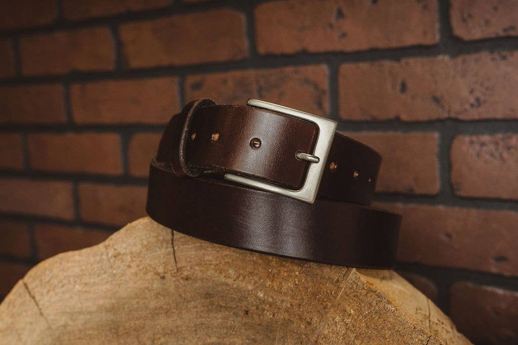 Hooks Crafted Leather Co. - Wholesale Belt - Unisex - Havana Brown Bridle Belt1