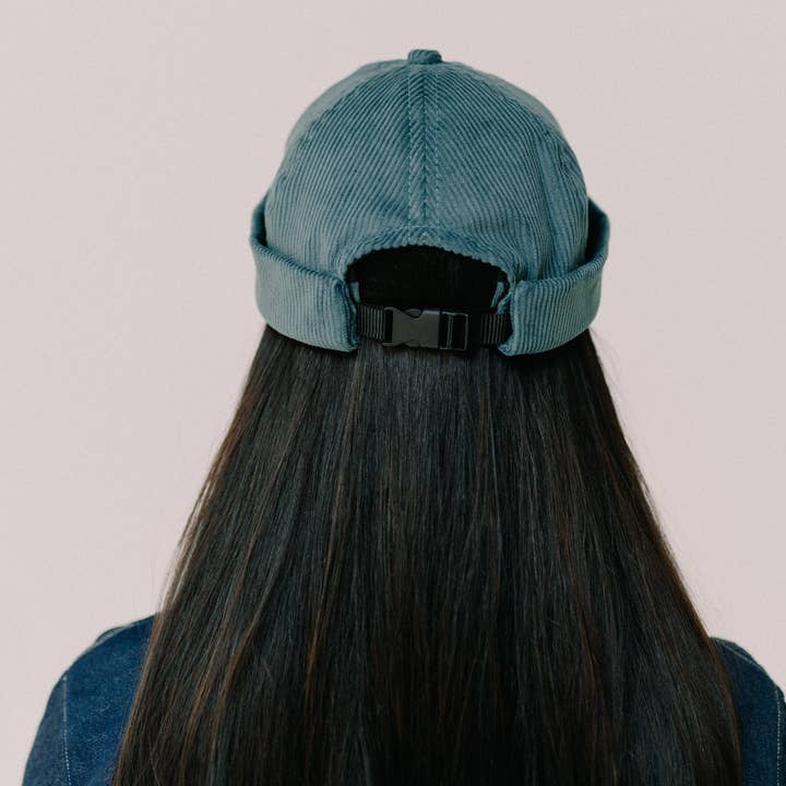 Nuevemi - Wholesale Newsboy/Schoolboy Hat - Women's - Turquoise Corduroy Docker Hat3