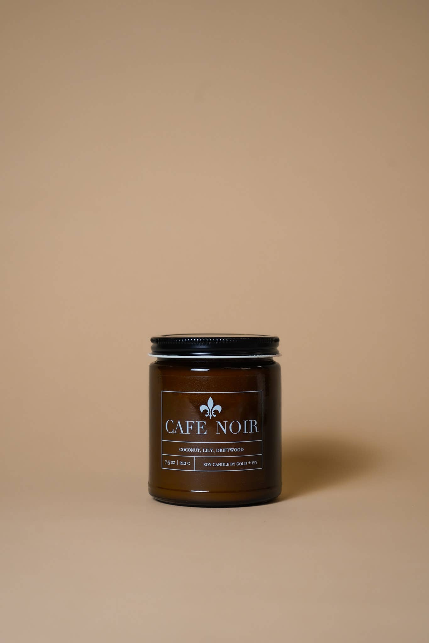 gold + ivy - Wholesale Jar/Filled Candle - Custom Branded Soy Candles - 7.5 oz - Amber10