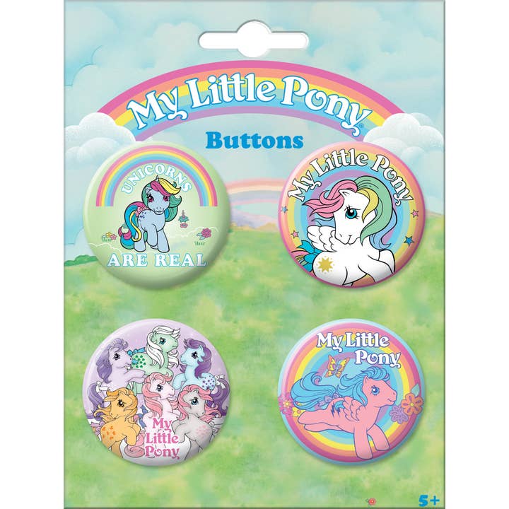 My Little Pony Retro 4 Button Set for wholesale by Ata-Boy