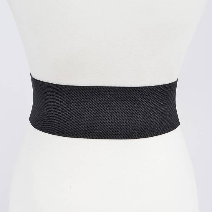 3AM BY H&D ACCESSORIES - Wholesale Belt - Women's - Faux Leather Wide Elastic Belt