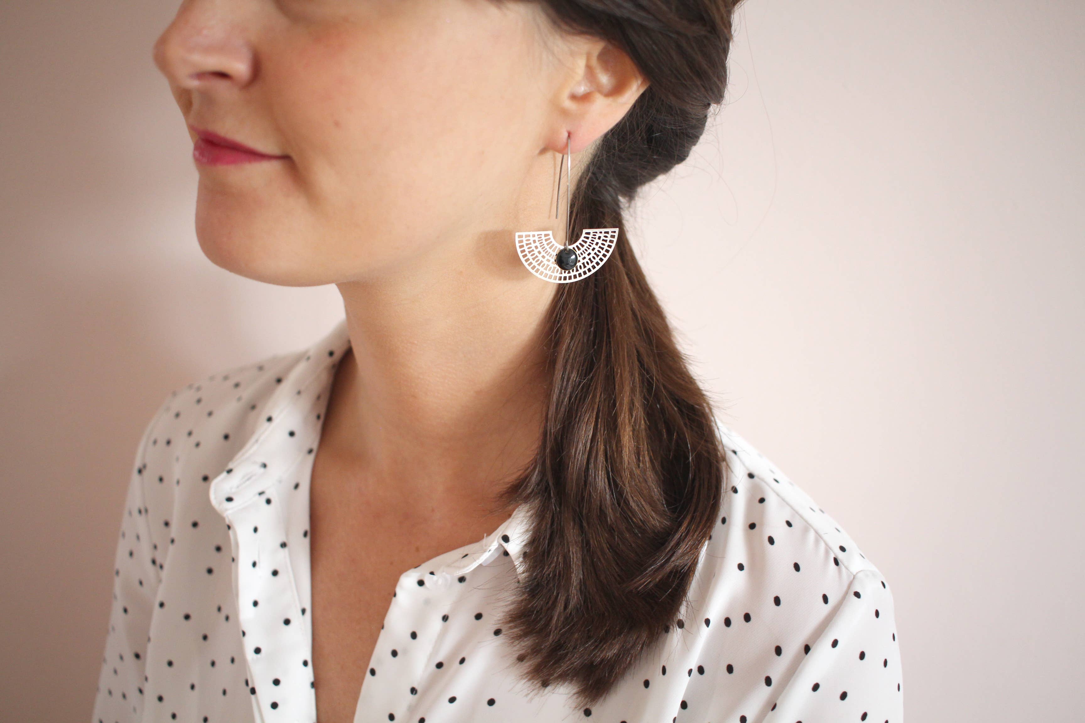 Sophie Bijoux - Vendita all'ingrosso Orecchini pendenti - Orecchini La Rêveuse in oro rosa antico1