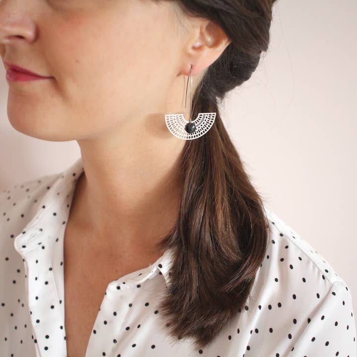 Sophie Bijoux - Vendita all'ingrosso Orecchini pendenti - Orecchini La Rêveuse in oro rosa antico1