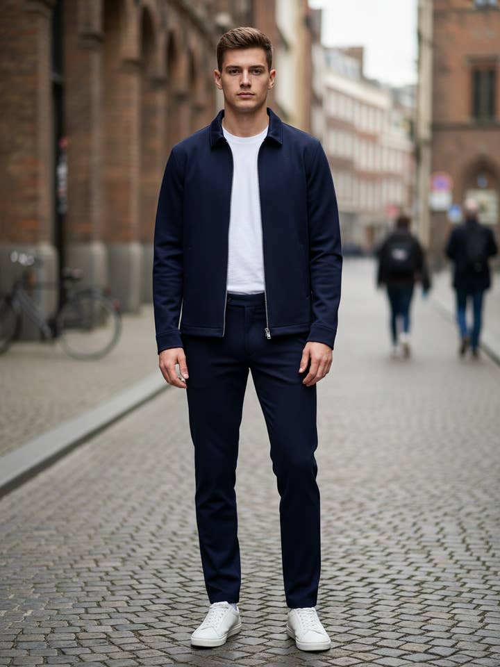 TOP MONDAY - Wholesale Top & Pant Set (NOT Loungewear) - Men's - Zipped jacket and straight pants set2