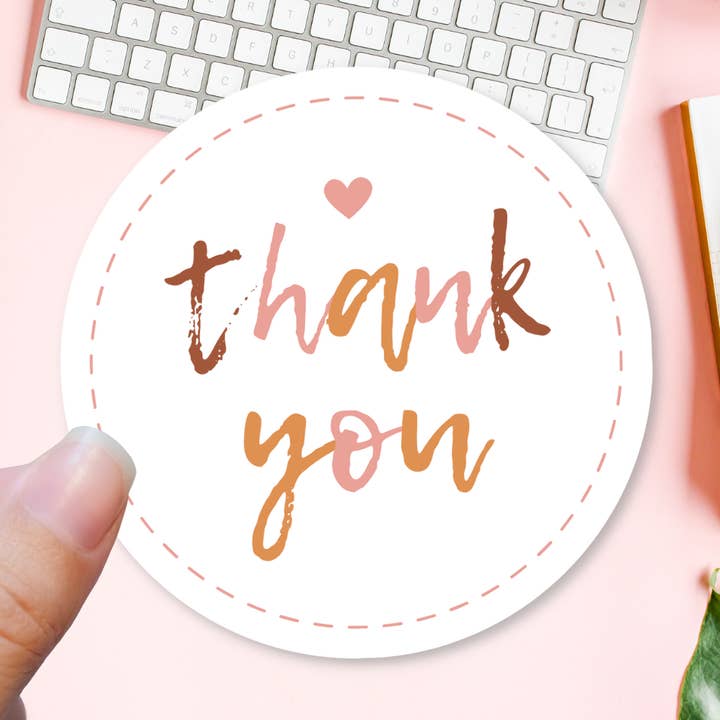 Thank You Packaging Stickers for wholesale by Top This Party Co.
