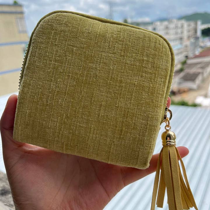 alberalkirk - Wholesale Jewelry Box/Organizer - Fringe Zipper Jewelry Organizer Fabric S5P3935