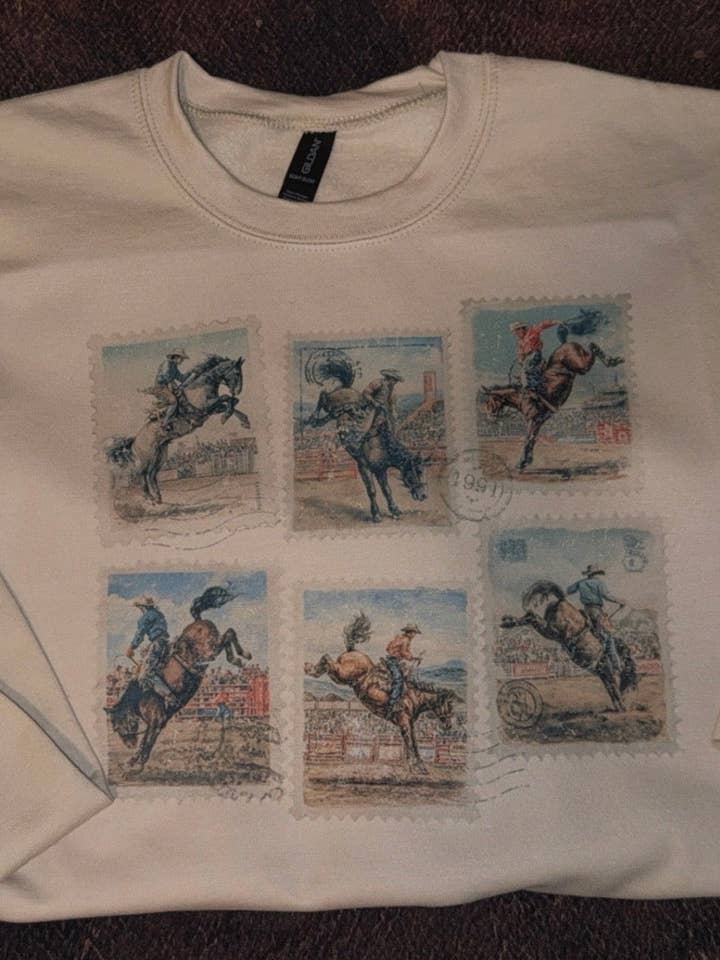 Postcard Cowboy Collage for wholesale by Rustic Revival Boutique