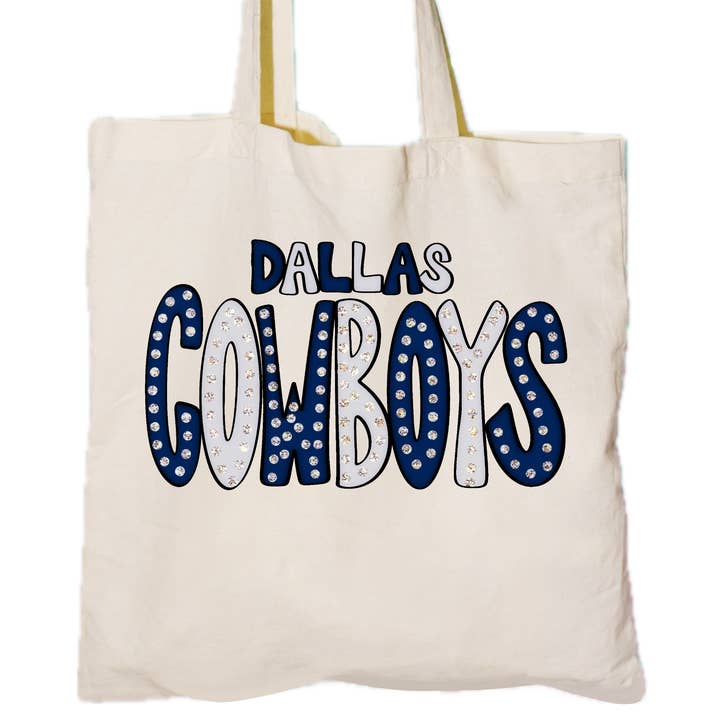 Dallas Cowboys inspired game day tote bag for wholesale by on the Bayou