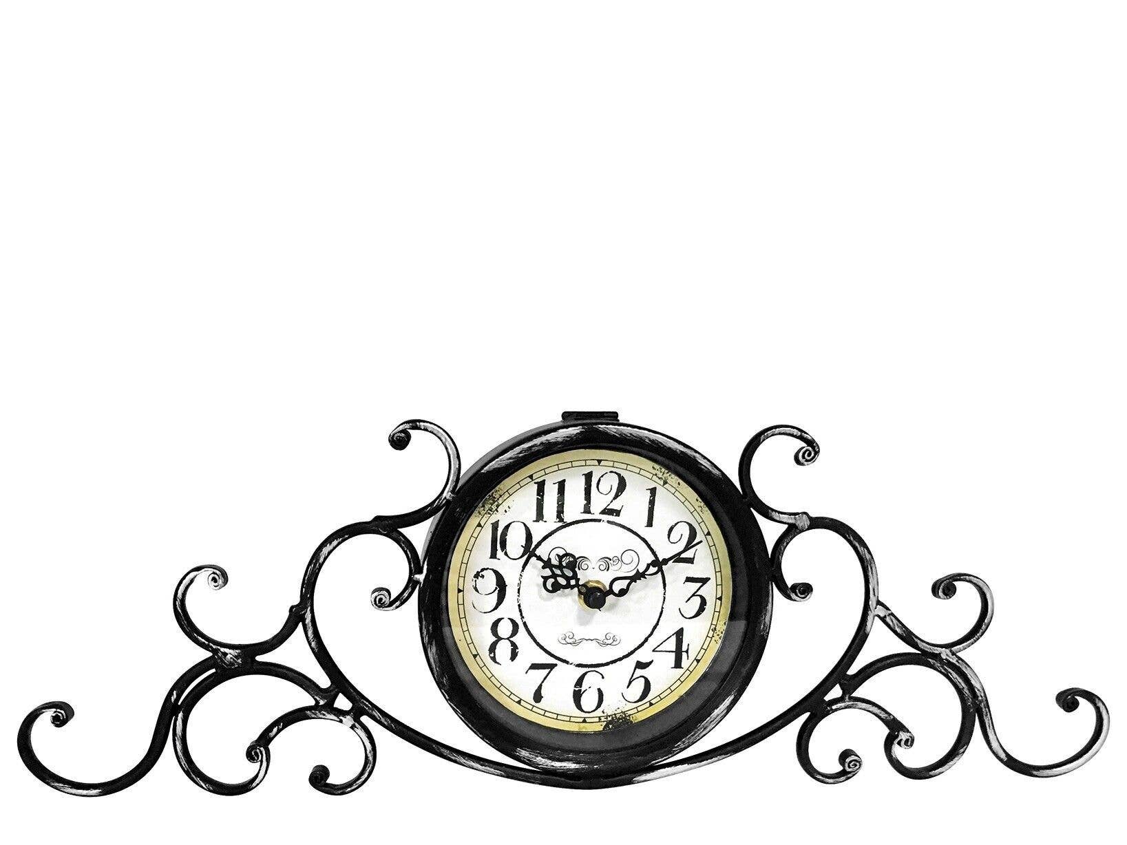 H&H - Wholesale Desk Clock - Liberty Round Metal Quartz Table Clock2