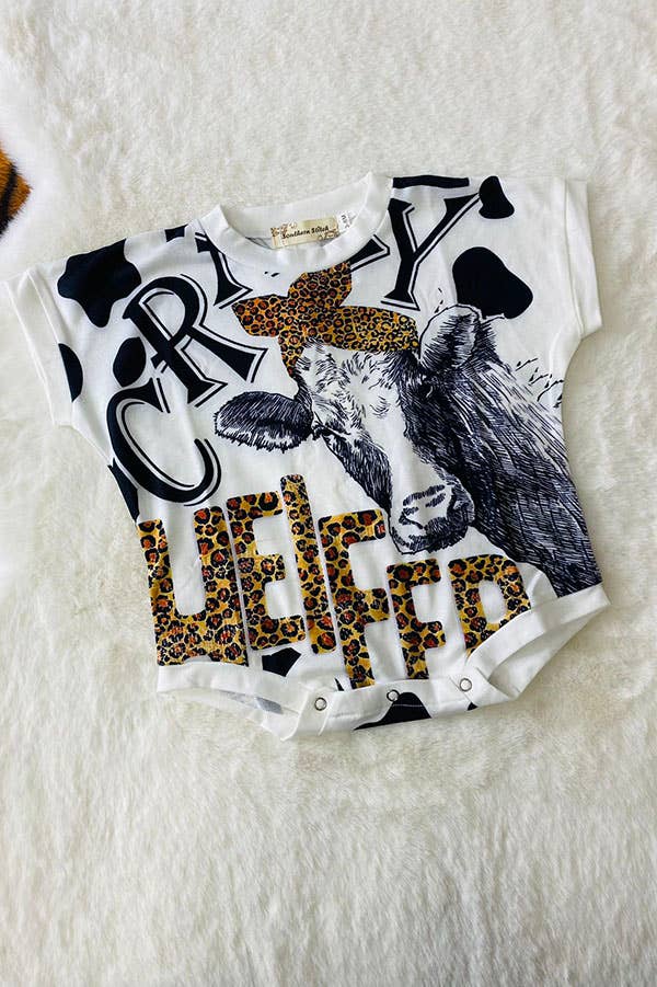 luluclothes - Wholesale Bodysuit (Non-Footed) - Baby - XCH0014-8H Leopard Cow short sleeve infant baby onesie0