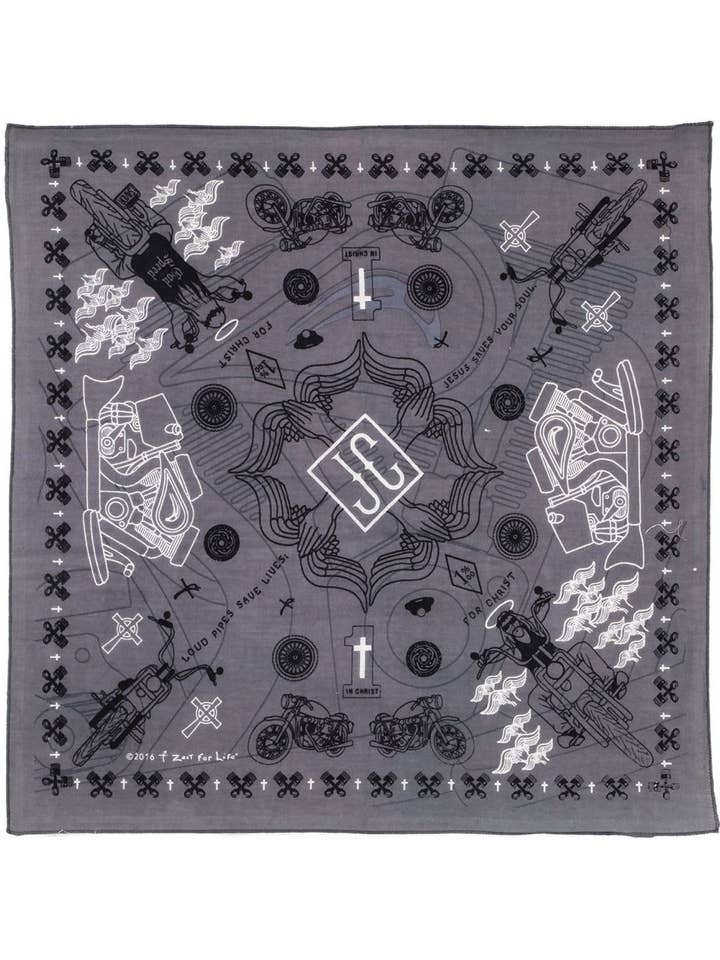 Bandana Christian Biker gris para venta al por mayor de Sunshine Joy