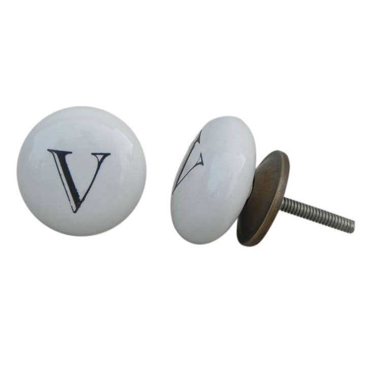 Daana Paani LLC – wholesale Knob/pull – 12 Pieces V Letter Alphabet Kids Wardrobe Knobs