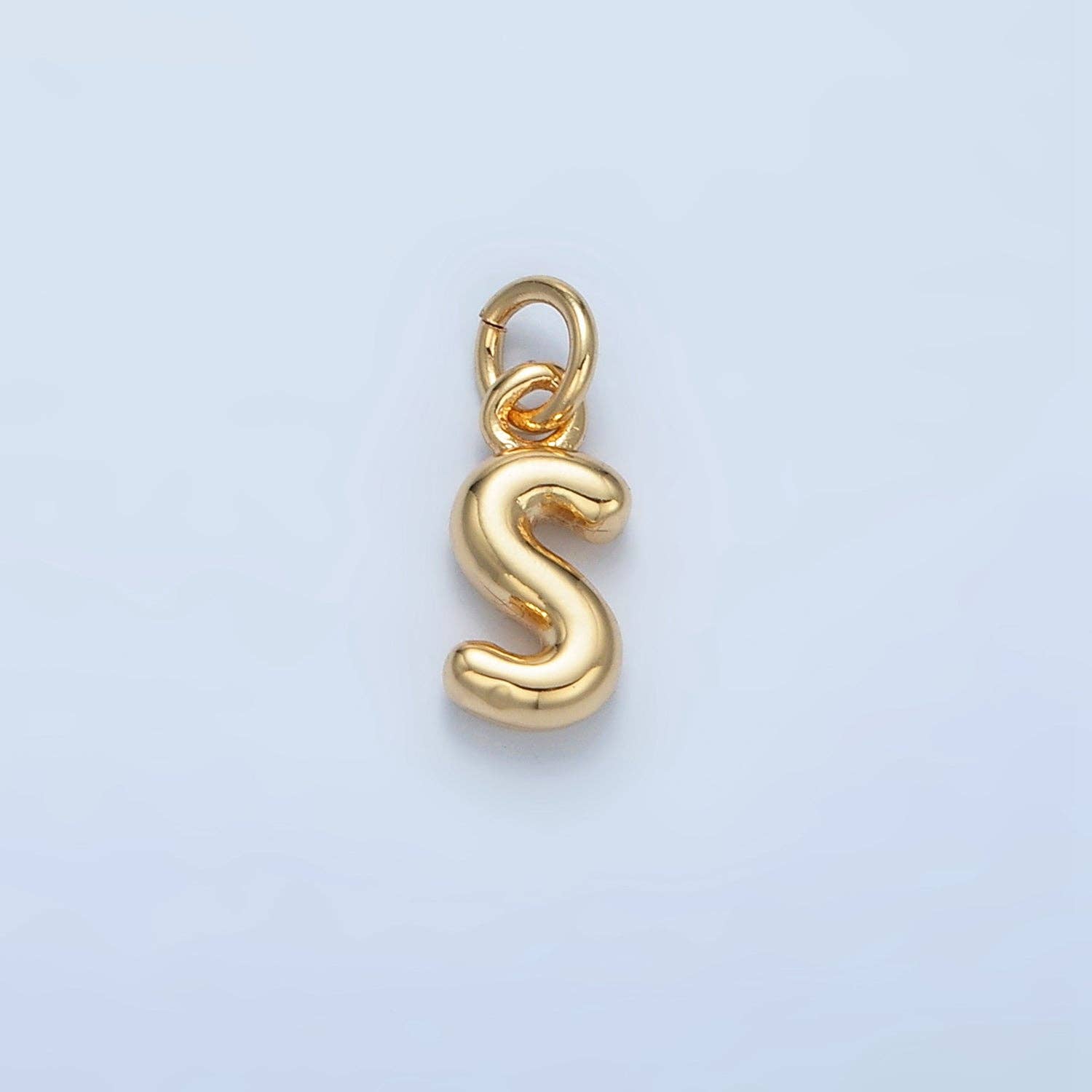 Aim Eternal - Wholesale Individual Charm/Pendant - 16K Gold Filled 10mm Initial Letter Chubby Balloon Mini Charm | A1591 - A160318
