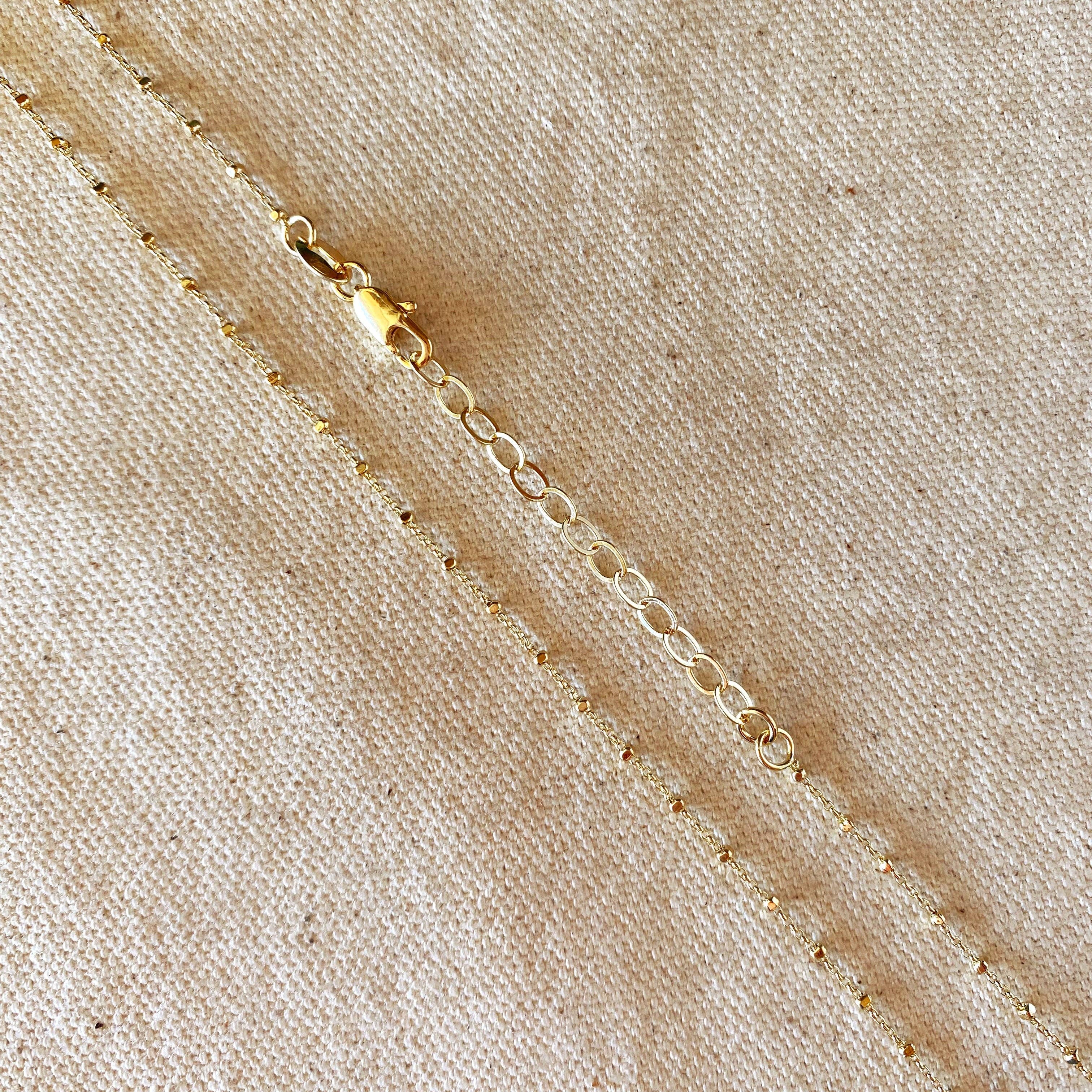 GoldFi - Vente Collier de perles - Chaîne perlée espacée 1 mm en or rempli 18 carats3