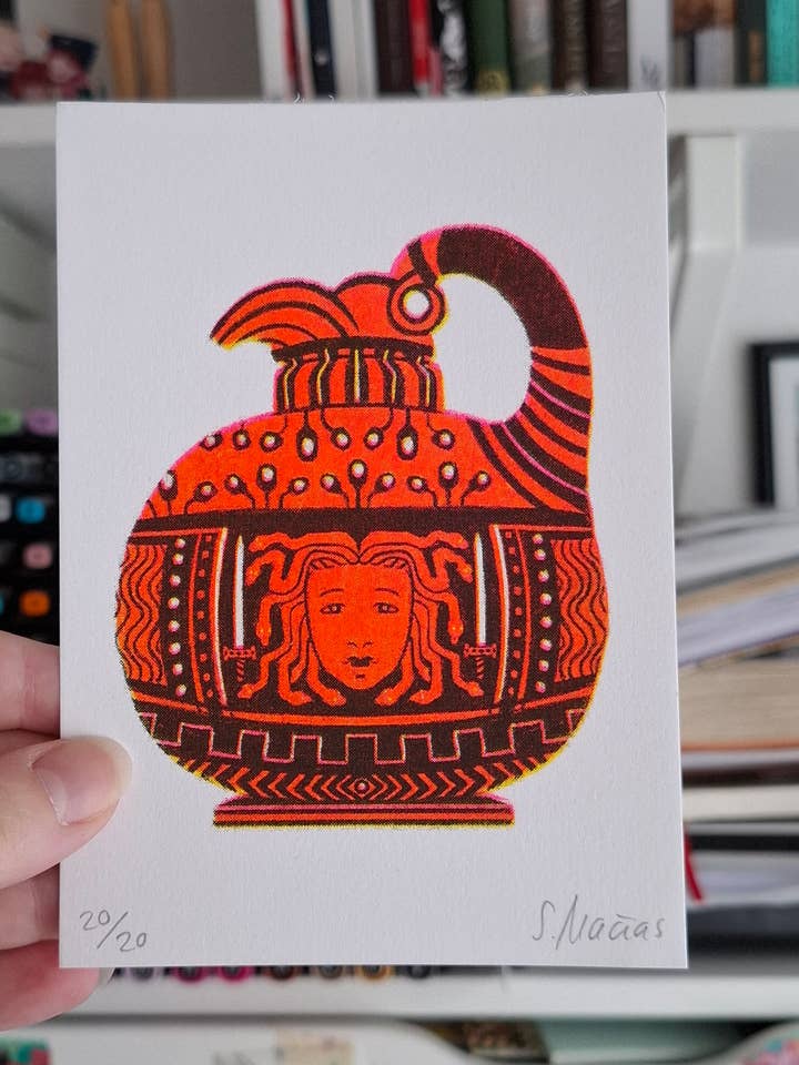"Medusa" A6 RISO Mini-Print for wholesale by Sara Macias