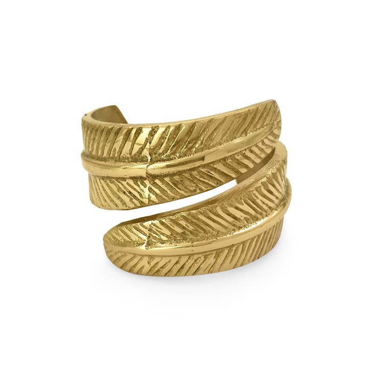 Cutlery Napkin Ring Feather for wholesale by FERN