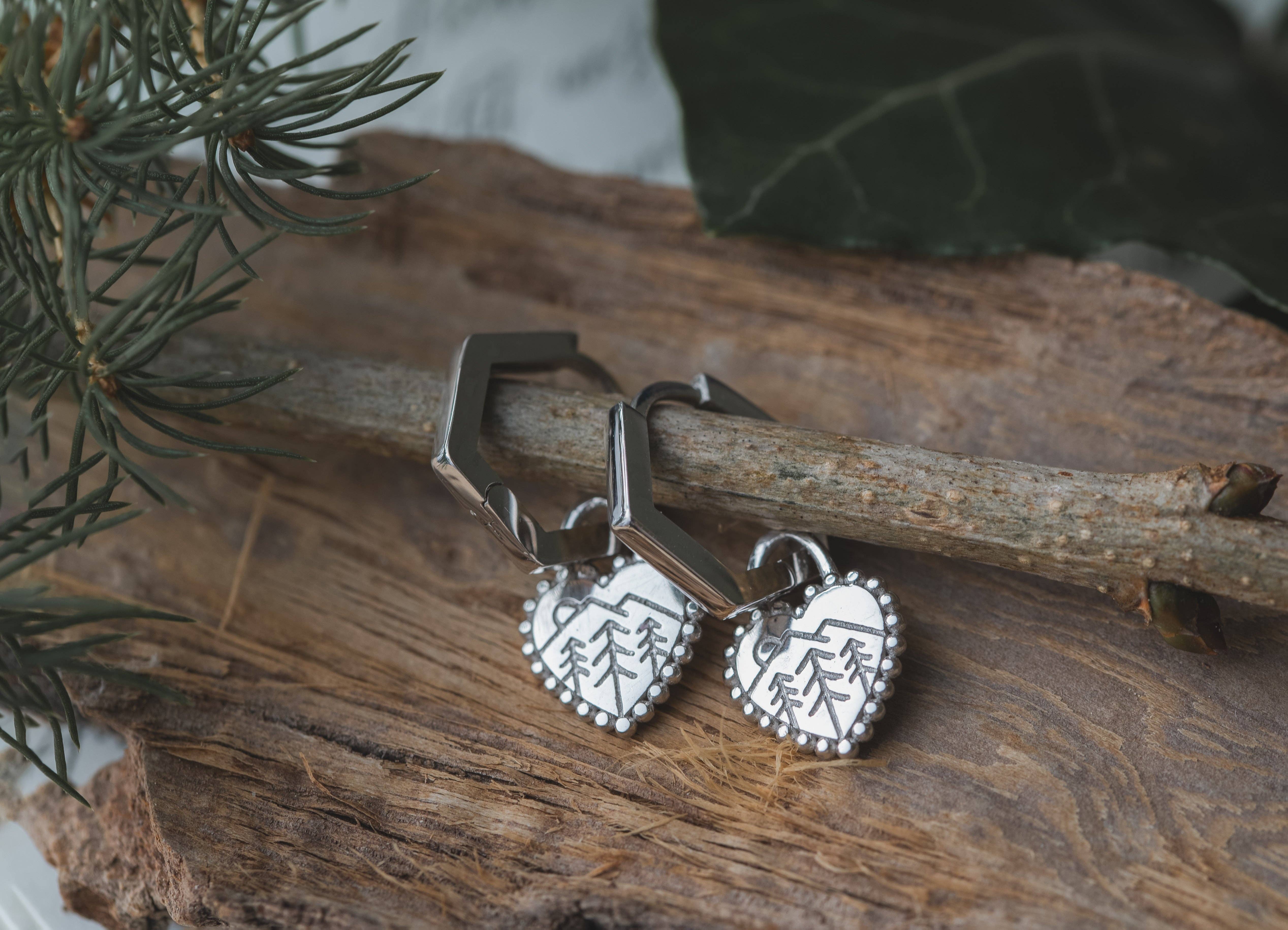 Woidladl - Wholesale Individual Charm/Pendant - WALDLIEBE pendant for hoop earrings in heart shape4