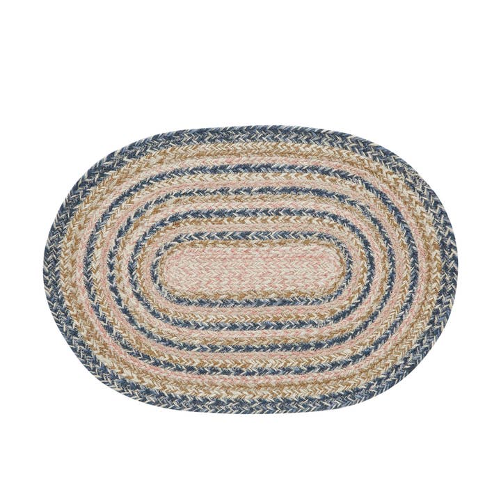 VHC Brands - Wholesale Placemat - Kaila Jute Oval Placemat 13x191