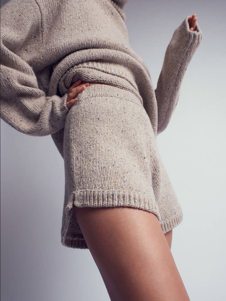 RENATA wool knitted shorts for wholesale by Leap Concept