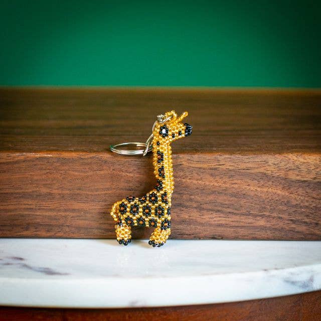 Lucia's Imports - Wholesale Keychain - Women's - Giraffe Beaded Keychains