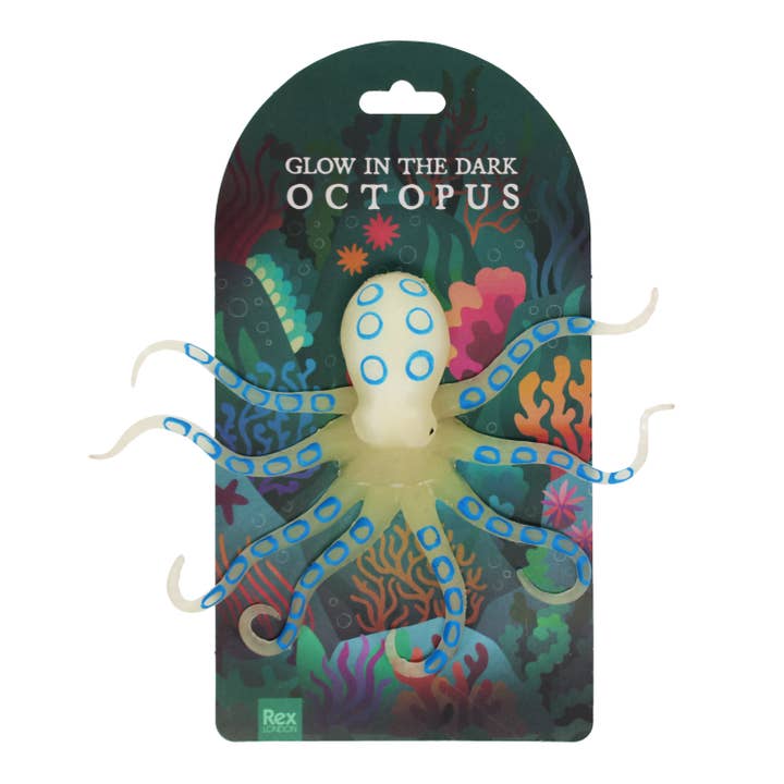 Rex London UK – wholesale Classic toy – Kids – Glow in the dark squishy toy - Octopus