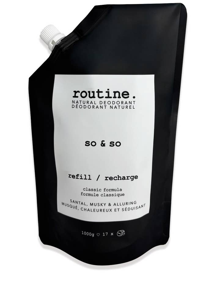 So & So Déodorant - Sac de recharge 1KG pour la vente par Routine Natural Beauty