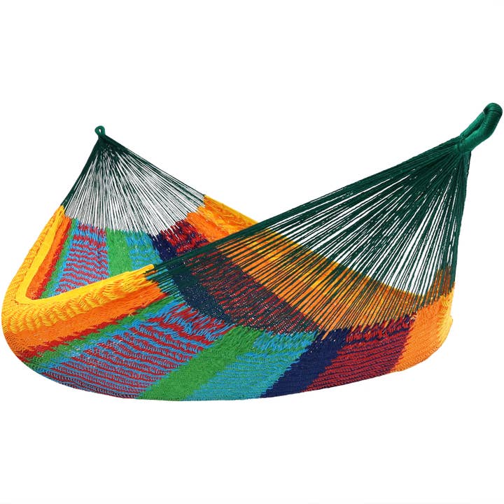 Sunnydaze Decor - Wholesale Hammock - Handwoven XXL Thick Cord Mayan Family Hammock - Multi-Color