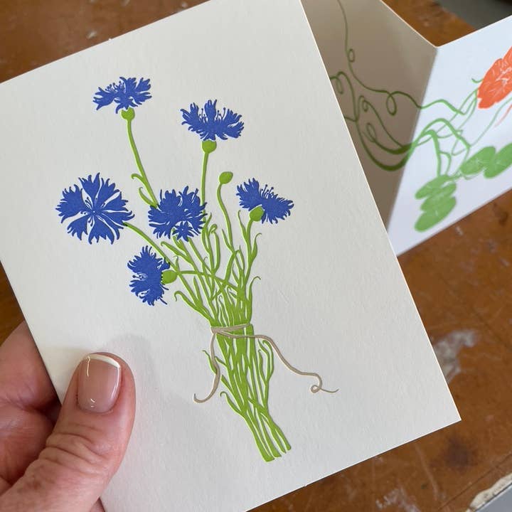 Flower of Hope - Hand Illustrated Letterpress Card for wholesale by Bungalow 36