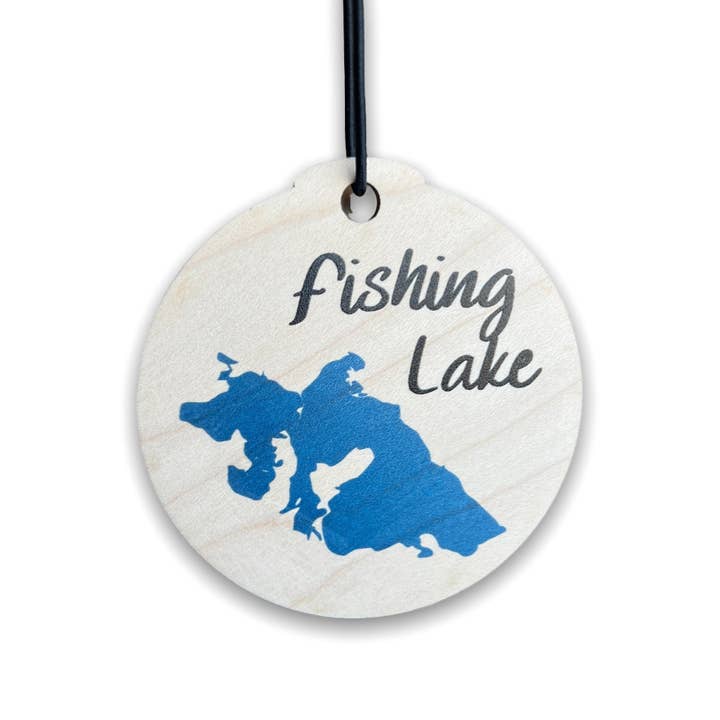 Fishing Lake Ornament for wholesale by Sticks & Doodles