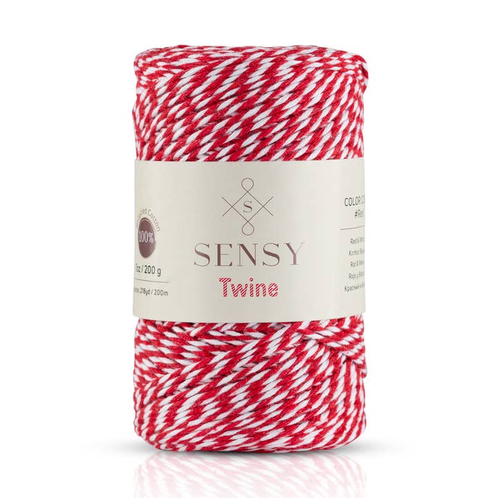 Sensy Premium 2mm - 240 yards %100 Cotton Striped Twine Pack and other Purchase Wholesale cotton twine. Free Returns & Net 60 Terms on Faire trending on Faire.
