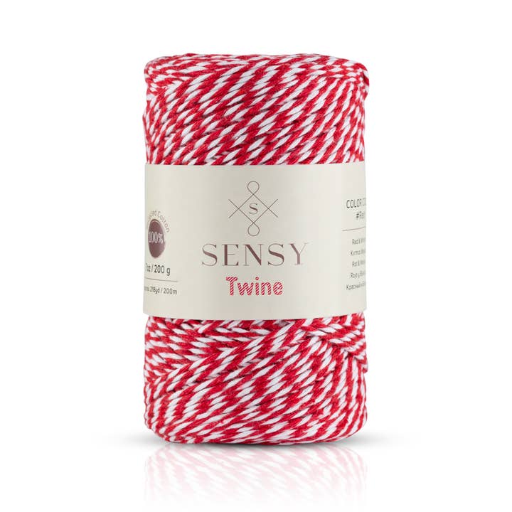 Sensy - Wholesale Twine - Sensy Premium 2mm - 240 yards %100 Cotton Striped Twine Pack