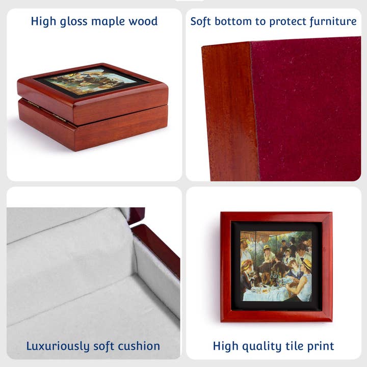 3dRose - Wholesale Jewelry Box/Organizer - 3dRose, The Luncheon of the Boating Party by Pierre-Auguste Renoir, Jewelry Box6